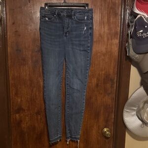 Judy Blue Medium-Dark Blue High Rise Skinny Jeans